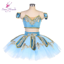 Pirate Ballet Tutu Dress Children Professional Race Suit Lake Blue Color Dancer Performance Fluffy Skirt Adult Ballet Dresses