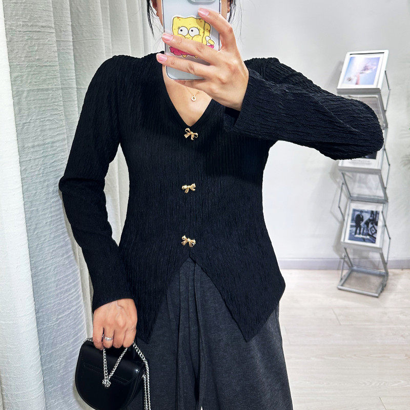 微胖修身打底衫秋季新款显瘦纯欲风针织内搭大码开叉长袖上衣女,淘宝优惠券,粉丝福利购,淘宝优惠卷