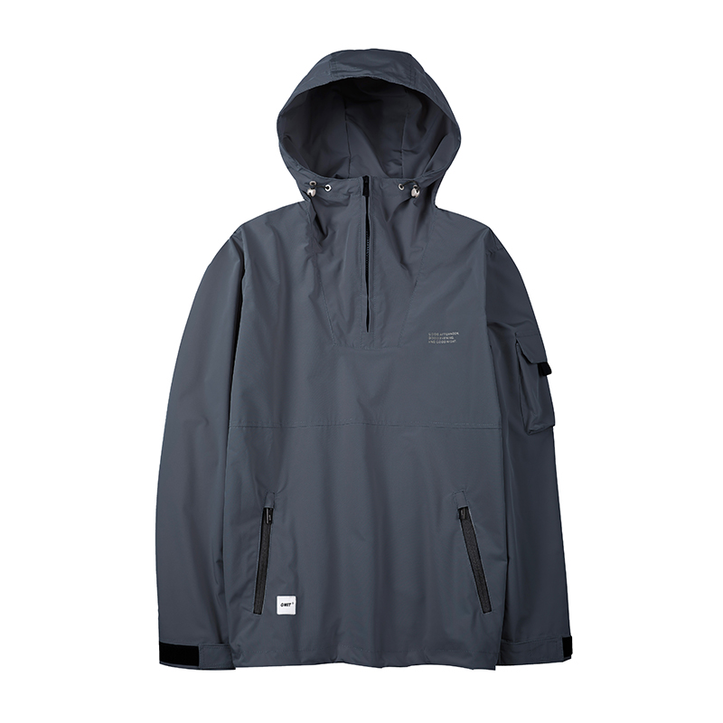 GWIT 春秋新款宽松套头上衣男装潮机能连帽休闲工装夹克外套男 - 图3