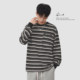 GWIT 美式复古潮牌体恤春秋内搭上衣情侣打底衫圆领条纹长袖T恤男