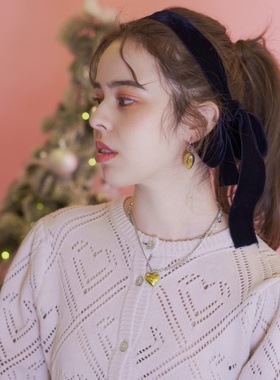 光面立体心形夸张两用口罩链