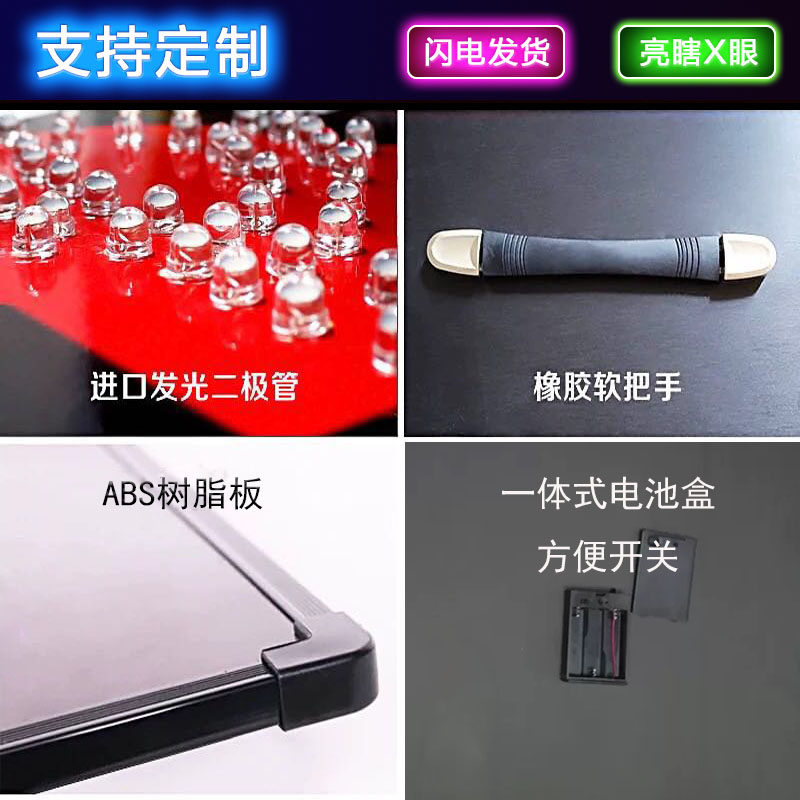 演唱会明星粉丝应援软折叠华商灯牌定制LED生日快乐发光气氛道具,淘宝优惠券,粉丝福利购,淘宝优惠卷