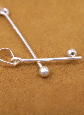 纯银万能螺丝diy项链镶嵌