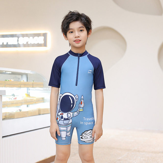 Quick-drying boys swimsuit baby beach swimsuit 2025 summer new style girls vacation sun protection one-piece swimsuit