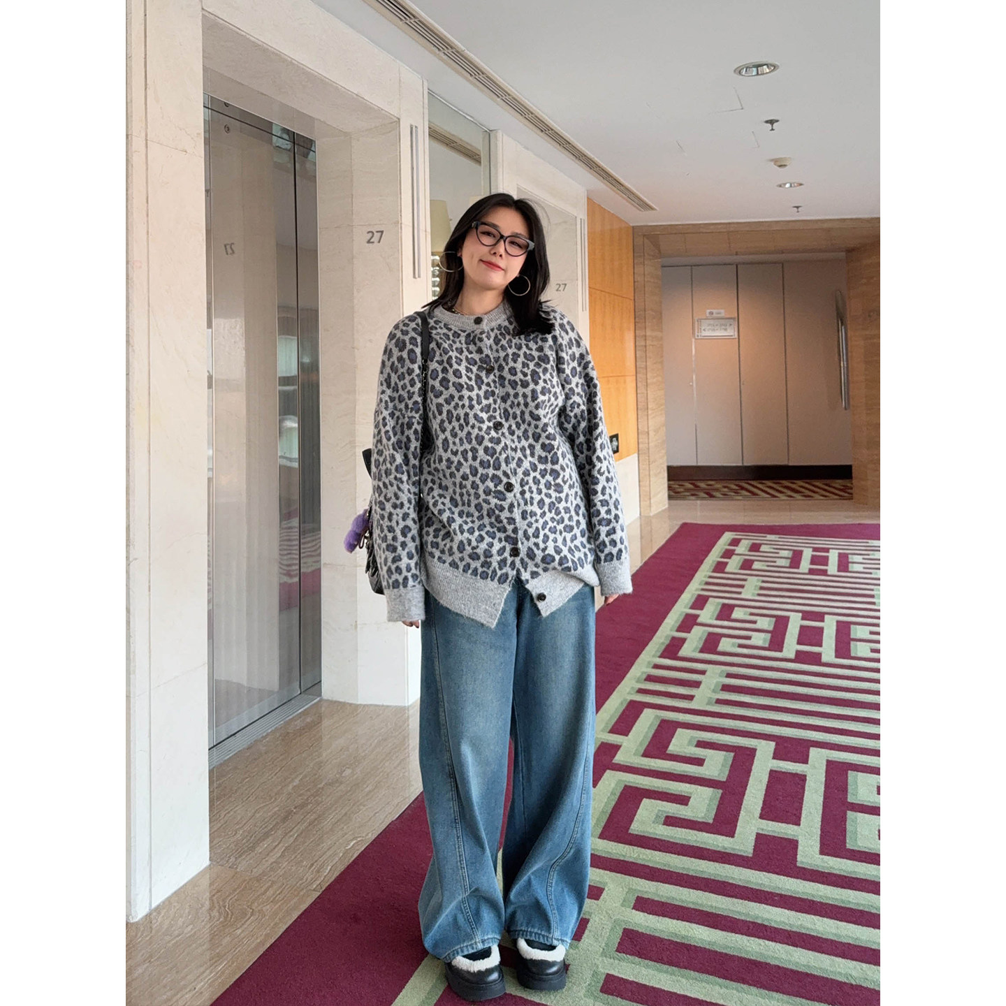 VOGANA戛纳家大码女装美式雅痞裤冬复古丹宁加绒保暖羊羔毛牛仔裤,淘宝优惠券,粉丝福利购,淘宝优惠卷