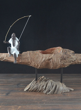 枯木创意摆件花盆客厅风化木