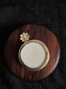 景德镇清代雍正花卉纹青花古瓷片吊坠挂件，饰品银饰品