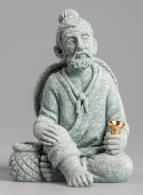 逗兽记青砂石摆件国潮桌面茶宠