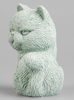 逗兽记青砂石白鸡国潮桌面茶宠