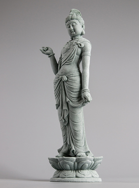 逗兽记青砂石摆件桌面莲台菩萨