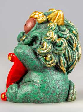 逗兽记青砂石摆件国潮桌面茶宠