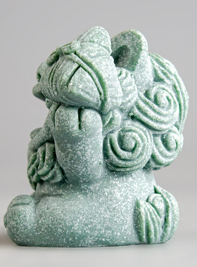 逗兽记青砂石摆件国潮桌面茶宠