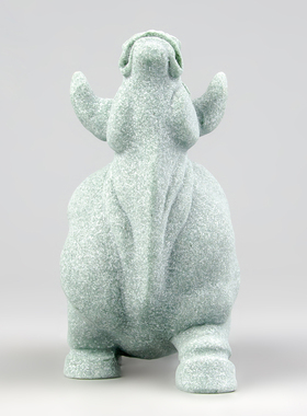 青砂石牛摆件创意家居送礼