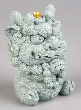 青砂石萌龙合掌香插茶宠摆件家居桌面装饰品瑞兽祥龙假山鱼缸造景