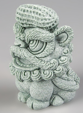 逗兽记青砂石摆件国潮桌面茶宠