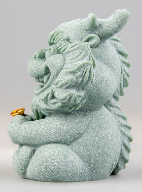 逗兽记青砂石摆件国潮桌面茶宠