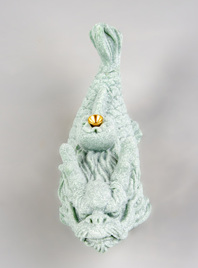 逗兽记青砂石摆件国潮桌面茶宠