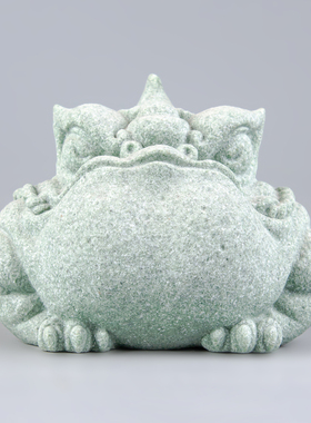 逗兽记青砂石摆件国潮桌面茶宠