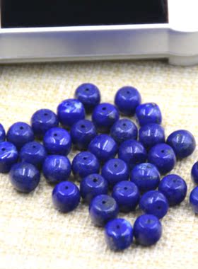diy天然阿富汗青金石深蓝色散珠