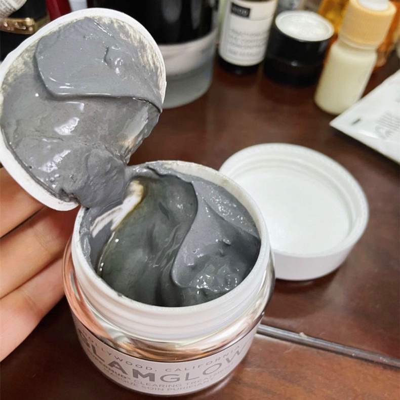 美国GLAMGLOW格莱魅白黑蓝紫罐净化面膜50/100g 控油深层清洁毛孔 - 图1