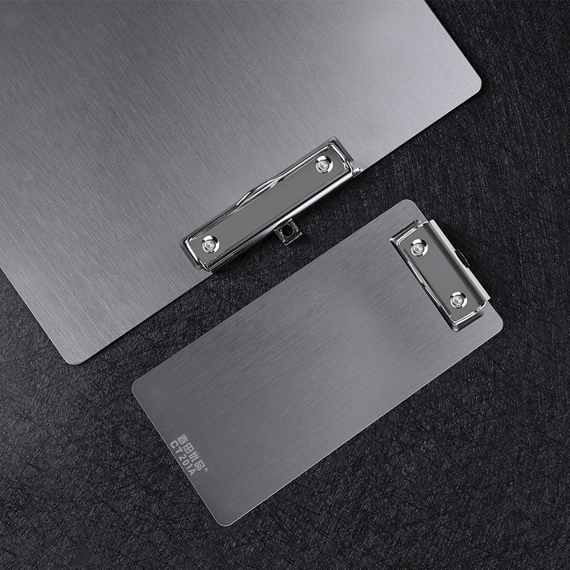 春田不锈钢金属文件板夹写字夹板资料夹垫板便签夹可挂文件夹A4A3 - 图1