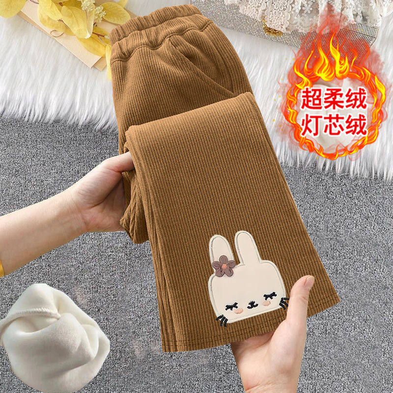 女童加绒喇叭裤2025秋冬装新款儿童洋气保暖一体绒宝宝加厚长裤子,淘宝优惠券,粉丝福利购,淘宝优惠卷
