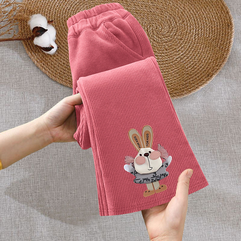 女童喇叭裤2025春秋新款中大童洋气修身灯芯绒裤儿童外穿微喇裤潮,淘宝优惠券,粉丝福利购,淘宝优惠卷