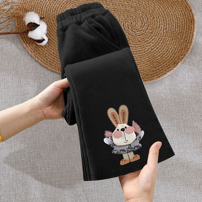 女童喇叭裤2025春秋新款中大童洋气修身灯芯绒裤儿童外穿微喇裤潮,淘宝优惠券,粉丝福利购,淘宝优惠卷