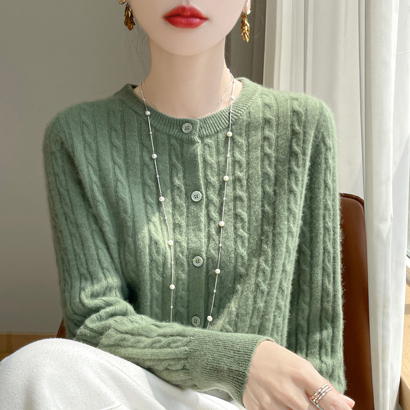 复古麻花长袖开衫女短外套毛衣休闲时尚百搭加厚保暖外搭上衣毛衫,淘宝优惠券,粉丝福利购,淘宝优惠卷