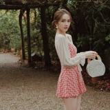 Купальник, лонгслив, модный красный комбинезон, коллекция 2021