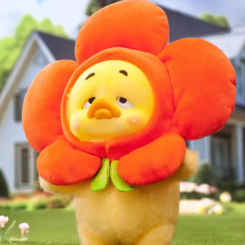 正版烦人鸭撒娇好命鸭毛绒盲盒2代公仔Upsetduck小黄鸭潮玩摆件 - 图0