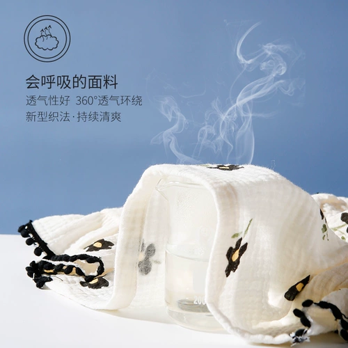 妮狄娅 Модная хлопковая пижама, свободный крой, V-образный вырез