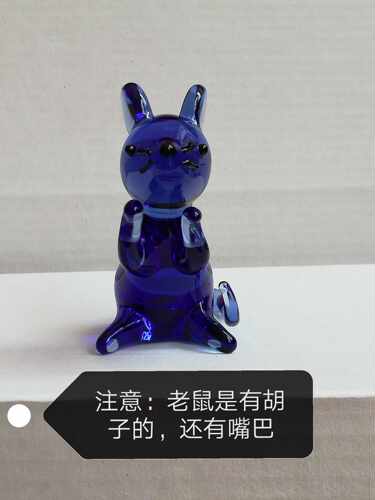 2022年新款水晶玻璃老鼠12生肖摆件精品礼品可以定做纯银不同颜色 - 图1