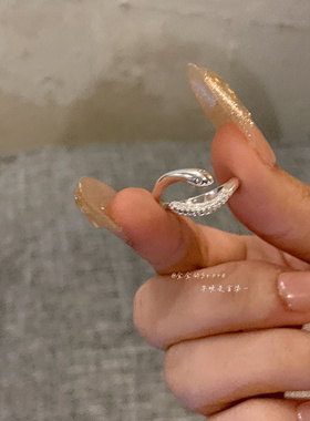 蛇年天菜s925灵蛇戒指不掉色