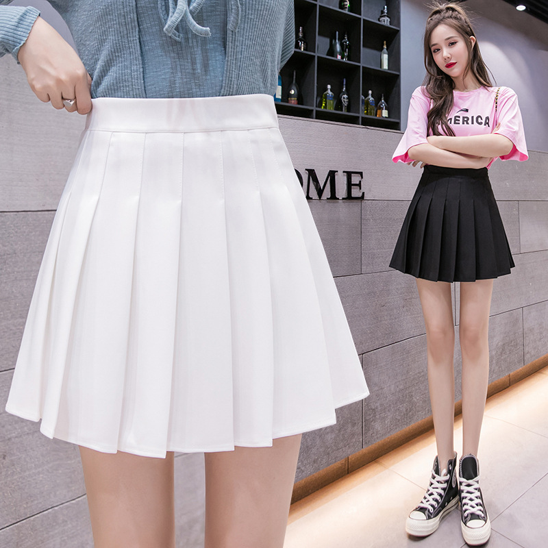 School Plaid Girls Skirt Bottoming Pleated Short Skirts-图2