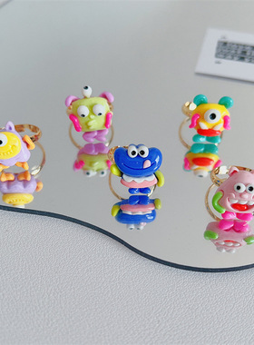 日系卡通萌趣天使精灵趣味指环