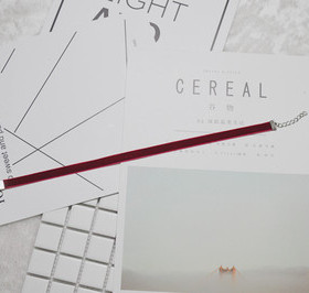 丝绒日本原宿风锁骨链kiko同款