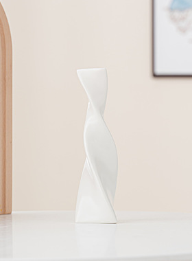 简约北欧黑白色陶瓷花瓶三件套摆件客厅插花干花家居软装饰品批