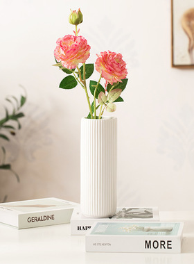 爆款陶瓷花瓶创意家居客厅白色水培花器北欧干花插花装饰