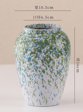 大口径花器素烧陶瓷水培花瓶摆件陶罐复古民宿新中式简约家居