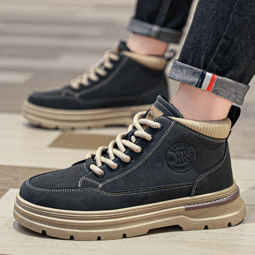 2025秋季新款工装鞋大码45男士休闲鞋38码运动户外防滑防水高帮鞋 - 图3