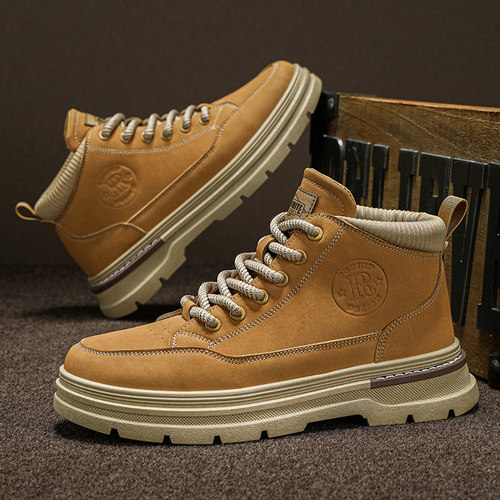 2025秋季新款工装鞋大码45男士休闲鞋38码运动户外防滑防水高帮鞋 - 图2