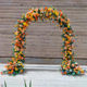 New wedding props wrought iron curved double pole arch