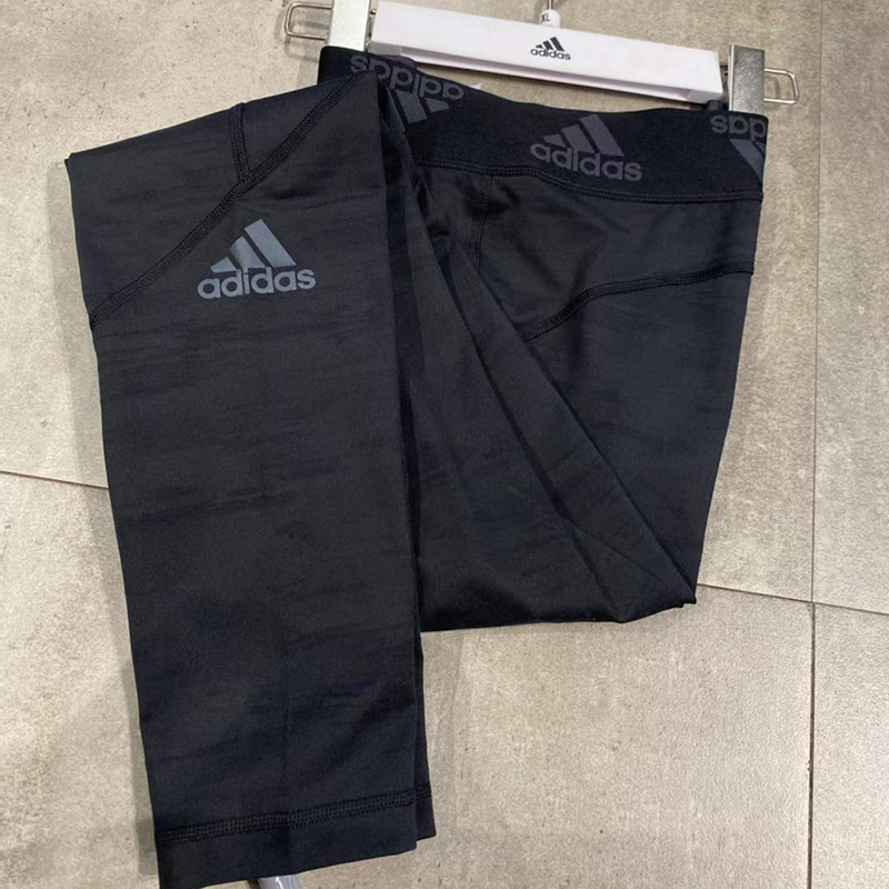 ADIDAS男款健身训练透气速干打底篮球运动紧身长裤  FS4117原399