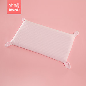 竺梅婴儿枕头0-1-6岁纯棉卡通枕定型防偏头枕冬记忆棉儿童枕头