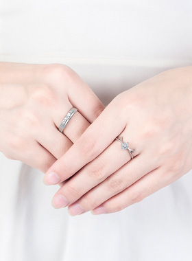 日韩风男女款百搭不褪色情侣对戒