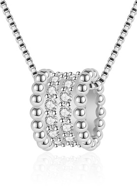 S925银爱心吊坠女士简约森系网红项坠防过敏不掉色短款锁骨项链子