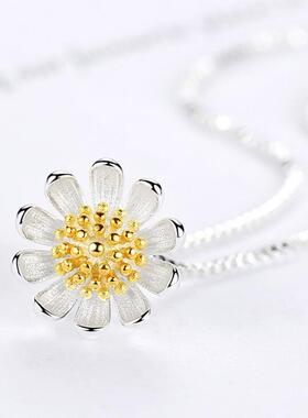 日韩风短款防过敏花朵首饰品吊坠