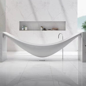 伊嘉利悬浮吊床式独立式浴缸简约家用民宿网红户外家庭弧形式浴缸