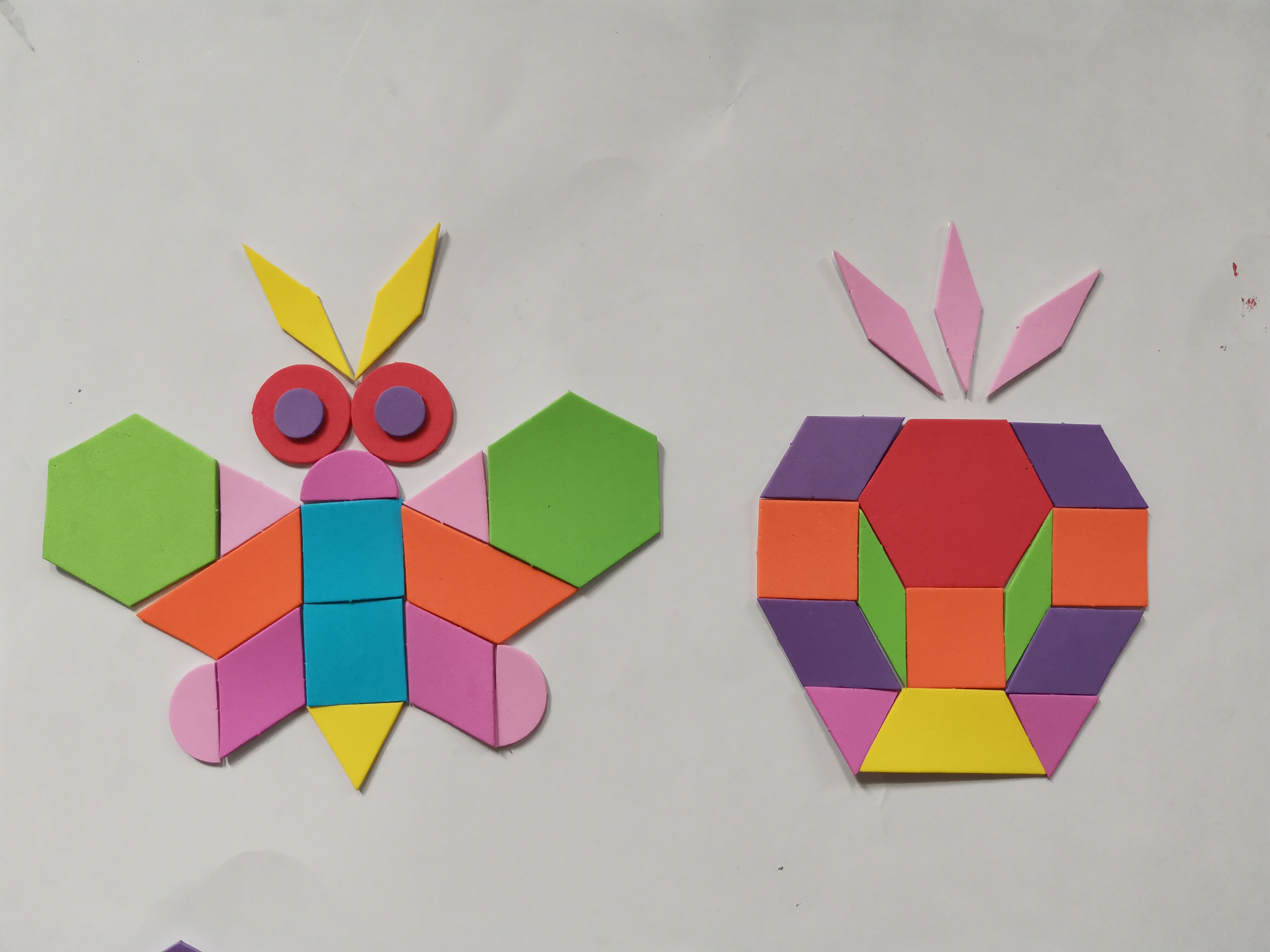 640片/包 幼儿园益智区角玩具材料蒙氏早教几何形状拼图贴画贴纸